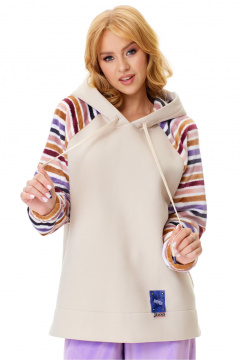 Комбинезон 2-ка: бархатные брюки и свободный худи с капюшоном T&N 7555 - фото 4