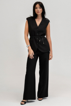 Деловой жилет из костюмной ткани с декоративным ремешком JRSy 2487 - фото 5