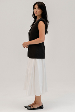 Деловой жилет из костюмной ткани с декоративным ремешком JRSy 2487 - фото 3