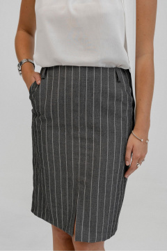 Юбка из костюмной ткани с разрезом и карманами JRSy 2491 - фото 2