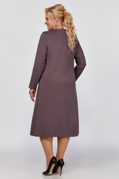 Платье приталенное из трикотажа миди с асимметричными карманами Algranda А4011-3 - фото 5