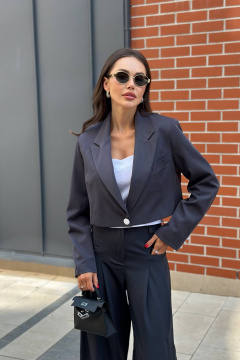 Деловой свободный жакет на подкладке с съемными деталями AURA otd 1107 - фото 1