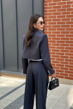 Деловой свободный жакет на подкладке с съемными деталями AURA otd 1107 - фото 2