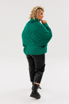 Куртка двухсторонняя демисезонная свободный силуэт из текстиля Anastasia 1147 бутылка - фото 3