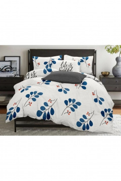 Евро комплект постельных принадлежностей хлопок СонМаркет Бязь Жизнь прекрасна Евро - фото 1