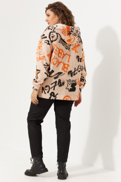 Яркая неоновая блузка прямого кроя с карманом BegiModa 4101 оранж - фото 4