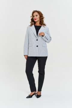 Демисезонный костюм с жакетом и брюками из текстиля Mubliz 079 мелкая_клетка - фото 3