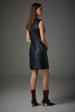 Платье-жилет из экокожи с горизонтальными подрезами N.O.W. 1394 - фото 4