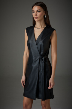 Платье-жилет из экокожи с горизонтальными подрезами N.O.W. 1394 - фото 2