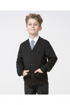 Демисезонный кардиган из трикотажа для повседневной носки Франтишка Ш-3515-с-24с-51-с78 черный - фото 3