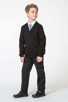 Демисезонный кардиган из трикотажа для повседневной носки Франтишка Ш-3515-с-24с-51-с78 черный - фото 2