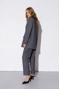 Брючки с высокой посадкой для офиса и повседневной носки PiRS 4748 серый - фото 5