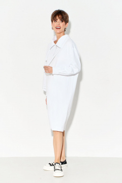 Платье из трикотажа с высоким воротником и молнией FOXY FOX 1563 молочный - фото 4