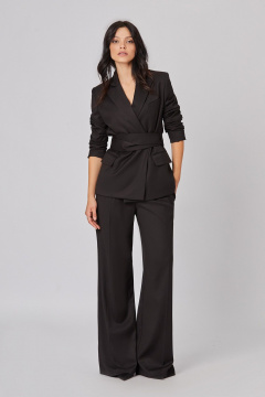 Жакет полуприталенного силуэта с застежкой на потайные кнопки Rivoli 8071 чёрный - фото 2