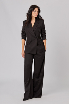 Жакет полуприталенного силуэта с застежкой на потайные кнопки Rivoli 8071 чёрный - фото 1