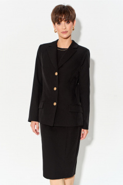 Классический жакет полуприлегающего кроя из костюмной ткани FOXY FOX 1620 черный - фото 1