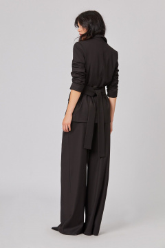 Жакет и брюки с рельефами и поясом черный демисезон Rivoli 9014 чёрный - фото 5