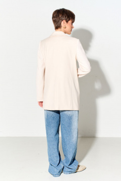 Жакет из костюмной ткани с трикотажными рукавами FOXY FOX 1621 молочный - фото 3