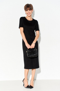 Черное платье из трикотажа с шлицей внизу FOXY FOX 1622 черный - фото 4