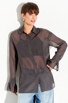 Рубашка из шифона с воротником и сборкой на рукавах FOXY FOX 1662 - фото 4