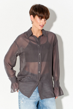 Рубашка из шифона с воротником и сборкой на рукавах FOXY FOX 1662 - фото 2