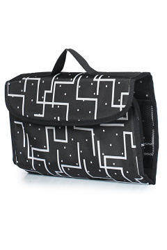 Несессер текстильный черный с объемным дизайном Galanteya 9407.24с716к45 черно-белый - фото 1