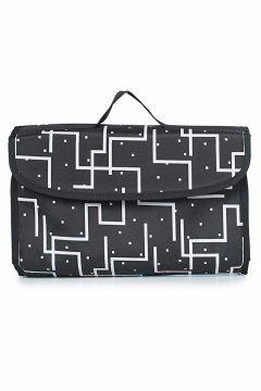 Несессер текстильный черный с объемным дизайном Galanteya 9407.24с716к45 черно-белый - фото 2