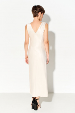 Платье из шелк-сатина с регулируемыми узлами FOXY FOX 1691 бежевый - фото 2