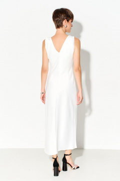 Платье из шелк-сатина с регулируемыми узлами FOXY FOX 1691 белый - фото 2