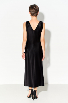 Платье из шелк-сатина с регулируемыми узлами FOXY FOX 1691 черный - фото 2