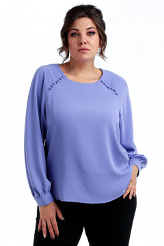 Летняя элегантная блузка с регланом и декоративными пуговками Таир-Гранд 62438 лаванда - фото 1