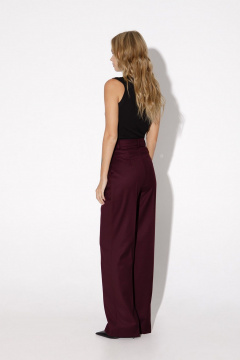 Костюм 2-ка приталенный из вискозы для делового образа PiRS 5030 бургунди - фото 4