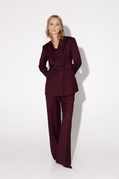 Костюм 2-ка приталенный из вискозы для делового образа PiRS 5030 бургунди - фото 1