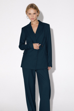 Костюм-тройка прямой из вискозы для делового стиля PiRS 5031 темно-синий - фото 4