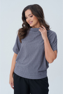 Блуза свободного силуэта с спущенным плечом и воротником AXXA 141 А - фото 4