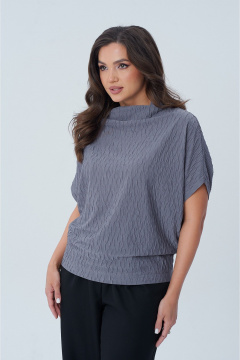 Блуза свободного силуэта с спущенным плечом и воротником AXXA 141 А - фото 2