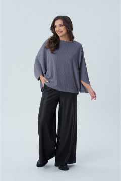 Блуза в стиле oversize с вырезом лодочка и рукавом ¾ AXXA 142 - фото 4