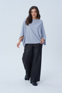 Блуза оверсайз с вырезом лодочка и спущенными плечами AXXA 142 А - фото 1