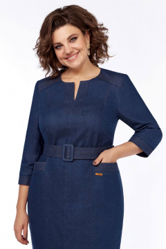 Джинсовое платье casual с карманами и разрезом БагираАнТа 974 - фото 2