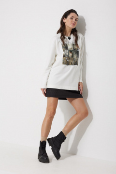 Юбка трапеция без подклада из текстиля MG Wear 3105 черный - фото 5