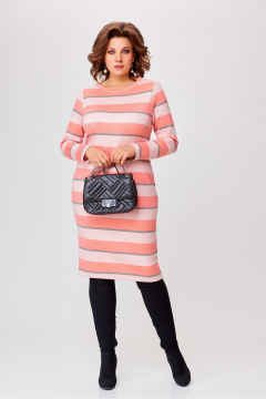 Миди платье из вискозы и трикотажа с принтом Swallow 770.1 - фото 4