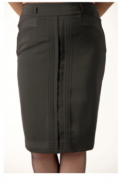 Юбка из текстиля с классическим кроем и потайной застёжкой Klever 404 черный - фото 2
