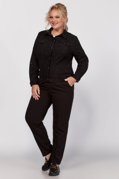 Жакет свободного кроя из вельвета с декоративными пуговицами Algranda А4013 - фото 3