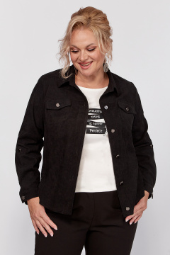 Жакет свободного кроя из вельвета с декоративными пуговицами Algranda А4013 - фото 5