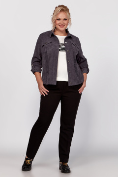 Жакет из вельвета с рельефными швами и карманами Algranda А4013-2 - фото 2