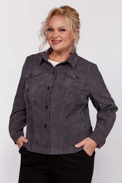 Жакет из вельвета с рельефными швами и карманами Algranda А4013-2 - фото 1