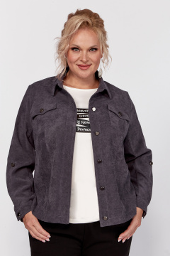 Жакет из вельвета с рельефными швами и карманами Algranda А4013-2 - фото 5