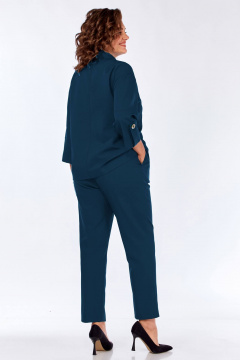 Демисезонный костюм из текстиля с диагональными карманами Matini 1.1764 бирюза - фото 4