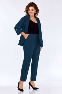 Демисезонный костюм из текстиля с диагональными карманами Matini 1.1764 бирюза - фото 2