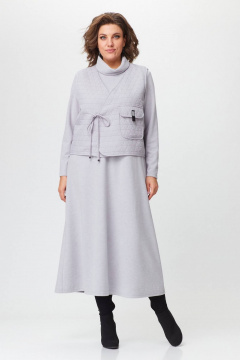 Жилет и платье свободного силуэта из тонкой стежки INVITE 6073 - фото 1